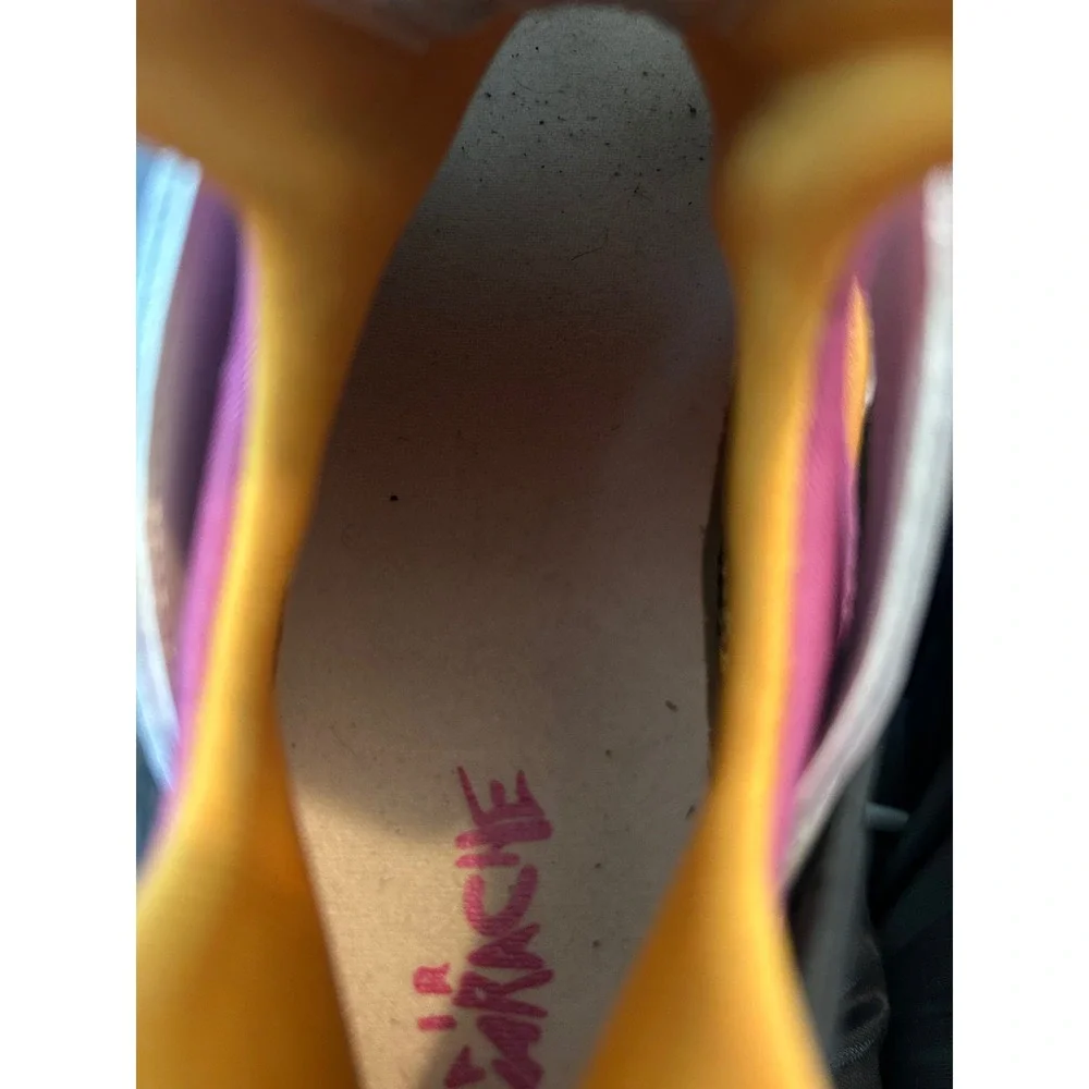 Nike‎ Huarache White Yellow Gold Pink Men's Size 11.5 DD1068-003